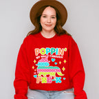 Poppin My Way Through Pre-k Design - Pre-K Unisex Crewneck T-Shirt Sweatshirt Hoodie