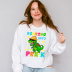 Roaring Into REX Pre-k Design - Pre-K Unisex Crewneck T-Shirt Sweatshirt Hoodie