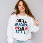 Coffee Mascara Real Estate Design - Realtor Unisex Crewneck T-Shirt Sweatshirt Hoodie