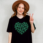 Clovers Heart - St. Patrick's Day Theme Unisex Crewneck T-Shirt Sweatshirt Hoodie