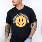 Retro Smile Face Special Education Design - Special Education Unisex Crewneck T-Shirt Sweatshirt Hoodie