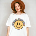 Retro Smile Face Special Education Design - Special Education Unisex Crewneck T-Shirt Sweatshirt Hoodie
