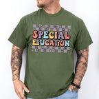 Retro Special Education Star Design - Special Education Unisex Crewneck T-Shirt Sweatshirt Hoodie