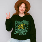 Pinches Get Stitches - St. Patrick's Day Theme Unisex Crewneck T-Shirt Sweatshirt Hoodie