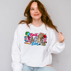 Best Teacher Ever Doodles Design - Teacher Unisex Crewneck T-Shirt Sweatshirt Hoodie