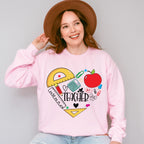 Teacher Heart Design - Teacher Unisex Crewneck T-Shirt Sweatshirt Hoodie
