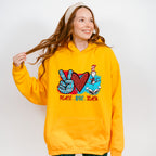 Peace Love Teach Design - Teacher Unisex Crewneck T-Shirt Sweatshirt Hoodie
