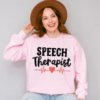 Speech Therapist Heart Design - Therapy Unisex Crewneck T-Shirt Sweatshirt Hoodie