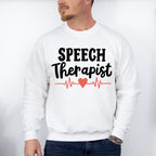 Speech Therapist Heart Design - Therapy Unisex Crewneck T-Shirt Sweatshirt Hoodie