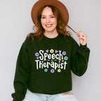 Flower Speech Therapist Design - Therapy Unisex Crewneck T-Shirt Sweatshirt Hoodie