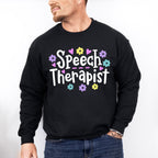 Flower Speech Therapist Design - Therapy Unisex Crewneck T-Shirt Sweatshirt Hoodie