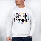 Flower Speech Therapist Design - Therapy Unisex Crewneck T-Shirt Sweatshirt Hoodie