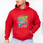 Tanned and Tipsy Design - Summer Theme Unisex Crewneck T-Shirt Sweatshirt Hoodie