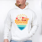 Happy And Retired - Retirement Unisex Crewneck T-Shirt Sweatshirt Hoodie