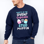 Cupcake Or Stud Muffin - Gender Reveal Unisex Crewneck T-Shirt Sweatshirt Hoodie