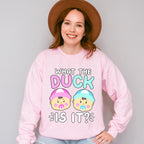 What The Duck Is It - Gender Reveal Unisex Crewneck T-Shirt Sweatshirt Hoodie