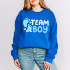 Team Boy Foot Print - Gender Reveal Unisex Crewneck T-Shirt Sweatshirt Hoodie