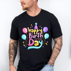 Happy Birthday Colorful Design - Birthday Unisex Crewneck T-Shirt Sweatshirt Hoodie