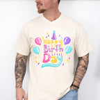Happy Birthday Colorful Design - Birthday Unisex Crewneck T-Shirt Sweatshirt Hoodie