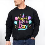 Happy Birthday Colorful Design - Birthday Unisex Crewneck T-Shirt Sweatshirt Hoodie