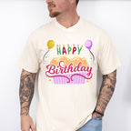 Happy Birthday Cake Design - Birthday Unisex Crewneck T-Shirt Sweatshirt Hoodie