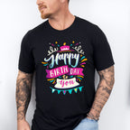 Happy Birthday To You Blue Pink - Birthday Unisex Crewneck T-Shirt Sweatshirt Hoodie