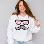 Happy Birthday Mustache Glasses - Birthday Unisex Crewneck T-Shirt Sweatshirt Hoodie
