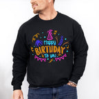 Happy Birthday Colourful Design - Birthday Unisex Crewneck T-Shirt Sweatshirt Hoodie