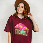 Happy Birthday Cake Slice - Birthday Unisex Crewneck T-Shirt Sweatshirt Hoodie