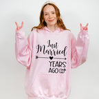 Just Married Years Ago - Anniversary Unisex Crewneck T-Shirt Sweatshirt Hoodie