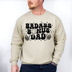 Badass Bonus Dad - Father's Day Unisex Crewneck T-Shirt Sweatshirt Hoodie
