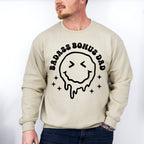 Badass Bonus Dad Smiley Design - Father's Day Unisex Crewneck T-Shirt Sweatshirt Hoodie
