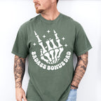 Badass Bonus Dad Skeleton Hand Design - Father's Day Unisex Crewneck T-Shirt Sweatshirt Hoodie