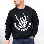 Badass Bonus Dad Skeleton Hand Design - Father's Day Unisex Crewneck T-Shirt Sweatshirt Hoodie