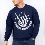 Badass Bonus Dad Skeleton Hand Design - Father's Day Unisex Crewneck T-Shirt Sweatshirt Hoodie