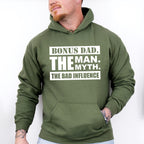 Bonus Dad The Bad Influence - Father's Day Unisex Crewneck T-Shirt Sweatshirt Hoodie