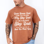 Dear Bonus Dad - Father's Day Unisex Crewneck T-Shirt Sweatshirt Hoodie