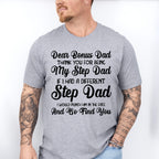 Dear Bonus Dad - Father's Day Unisex Crewneck T-Shirt Sweatshirt Hoodie