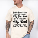 Dear Bonus Dad - Father's Day Unisex Crewneck T-Shirt Sweatshirt Hoodie