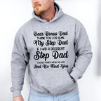 Dear Bonus Dad - Father's Day Unisex Crewneck T-Shirt Sweatshirt Hoodie