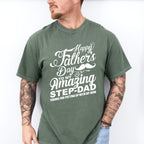 Happy Father's Day To My Amazing Step-dad - Father's Day Unisex Crewneck T-Shirt Sweatshirt Hoodie