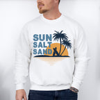 Sun Salt Sand Summer Design - Summer Theme Unisex Crewneck T-Shirt Sweatshirt Hoodie