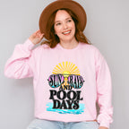 Sun Rays and Pool Days - Summer Theme Unisex Crewneck T-Shirt Sweatshirt Hoodie