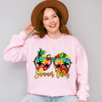 Summer Vibes Glasses - Summer Theme Unisex Crewneck T-Shirt Sweatshirt Hoodie