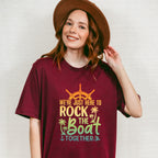 Rock The Boat Together- Family Cruise Unisex Crewneck T-Shirt Sweatshirt Hoodie