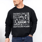 Cruise Vacation Black And White - Family Cruise Unisex Crewneck T-Shirt Sweatshirt Hoodie