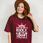 Rock The Boat Black And White - Family Cruise Unisex Crewneck T-Shirt Sweatshirt Hoodie
