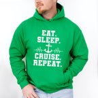 Eat Sleep Cruise Repeat - Family Cruise Unisex Crewneck T-Shirt Sweatshirt Hoodie