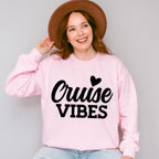 Cruise Vibes Heart - Family Cruise Unisex Crewneck T-Shirt Sweatshirt Hoodie