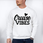 Cruise Vibes Heart - Family Cruise Unisex Crewneck T-Shirt Sweatshirt Hoodie